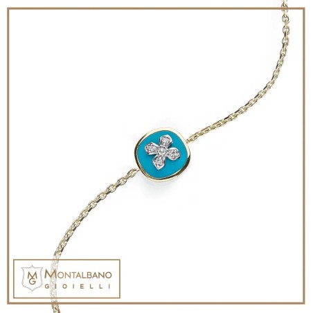 bracciale Allegra smalto con fiore medio